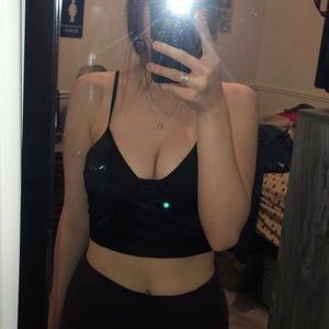 black crop from garage